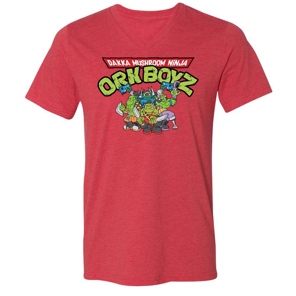 Unisex V-Neck T-Shirt - TYFNWM8R - Heather Red - 16