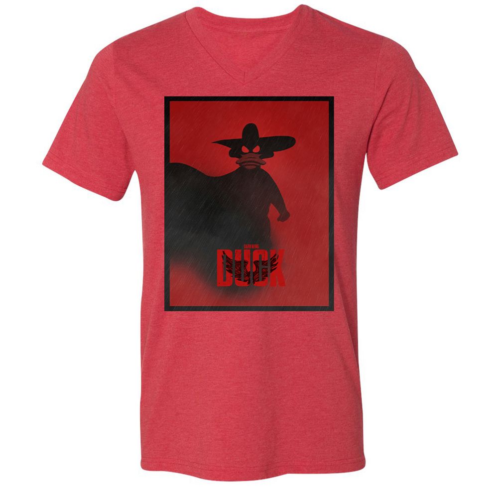Unisex V-Neck T-Shirt - A44R8QRT - Heather Red - 16