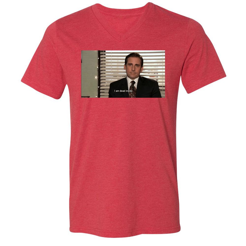 Unisex V-Neck T-Shirt - LGGE21SV - Heather Red - 16