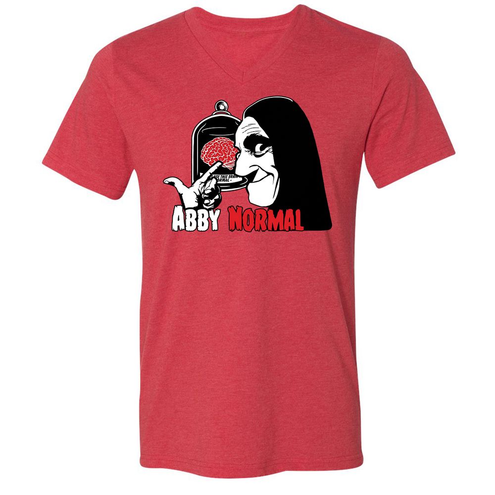 Unisex V-Neck T-Shirt - WKXHHZ8C - Heather Red - 16