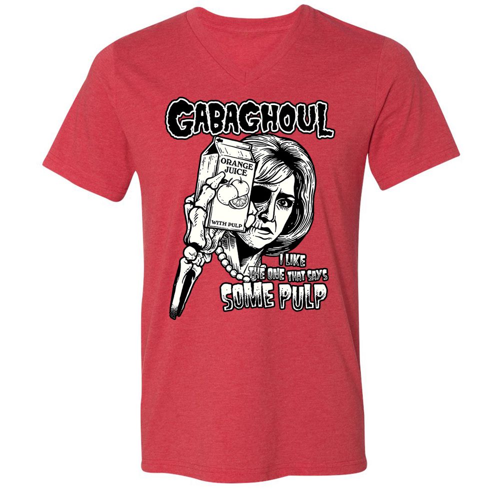 Unisex V-Neck T-Shirt - YJXC7BXC - Heather Red - 16