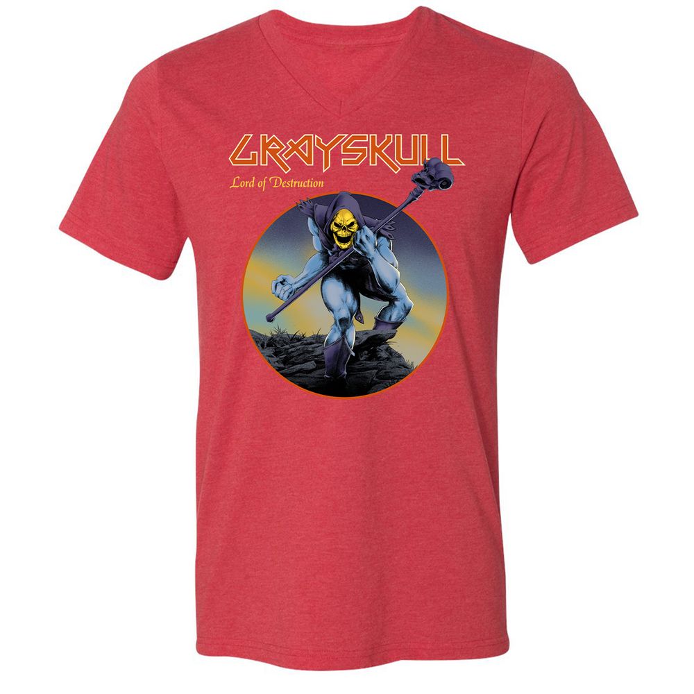 Unisex V-Neck T-Shirt - 84FZCFUN - Heather Red - 16