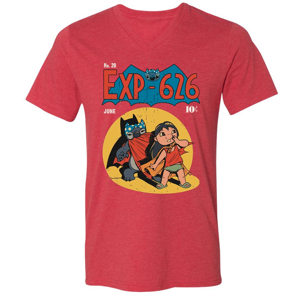 Unisex V-Neck T-Shirt - 37SG9NX4 - Heather Red - 16