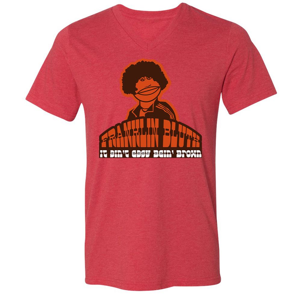 Unisex V-Neck T-Shirt - 4S9AVNBX - Heather Red - 16