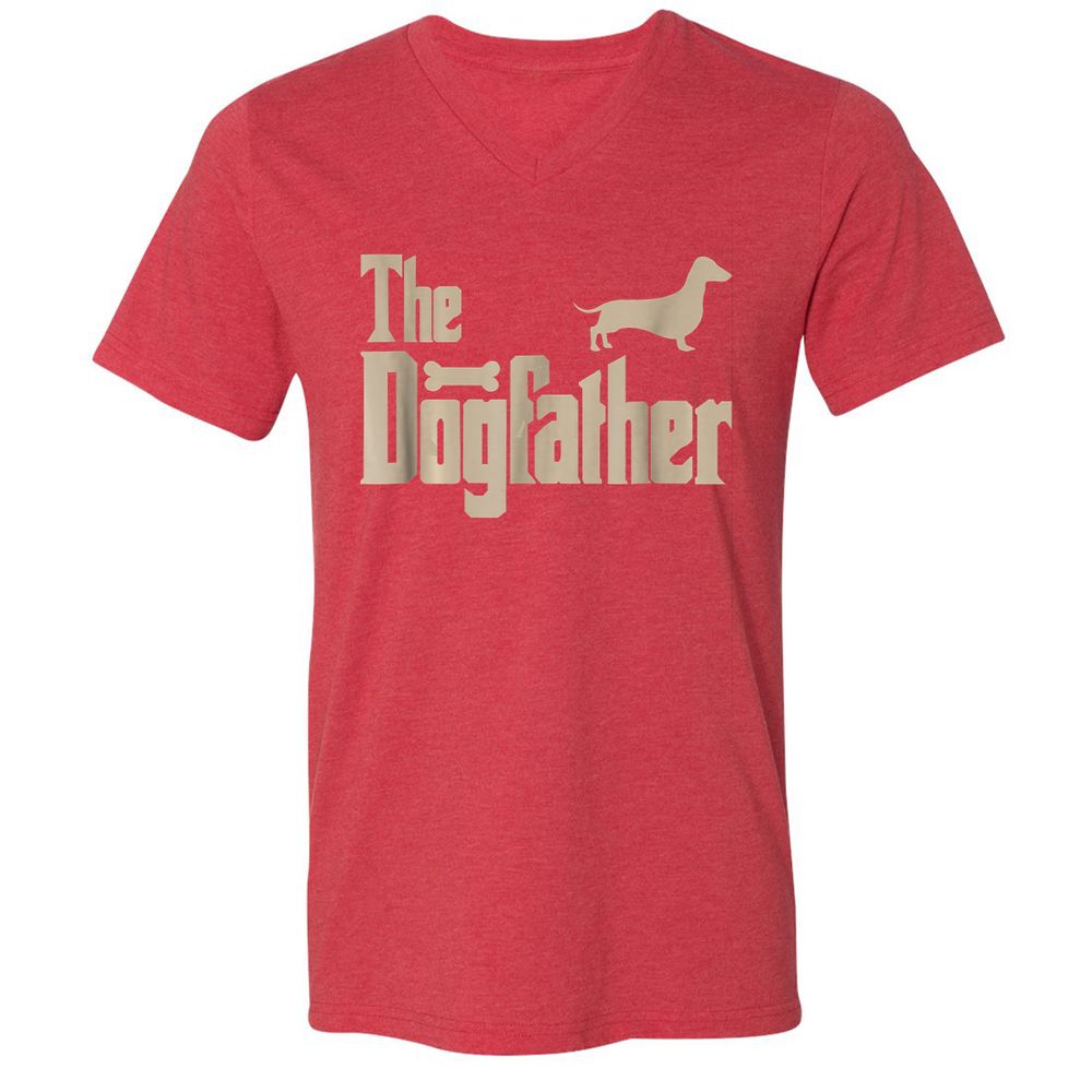 Unisex V-Neck T-Shirt - G9RL7C1B - Heather Red - 16