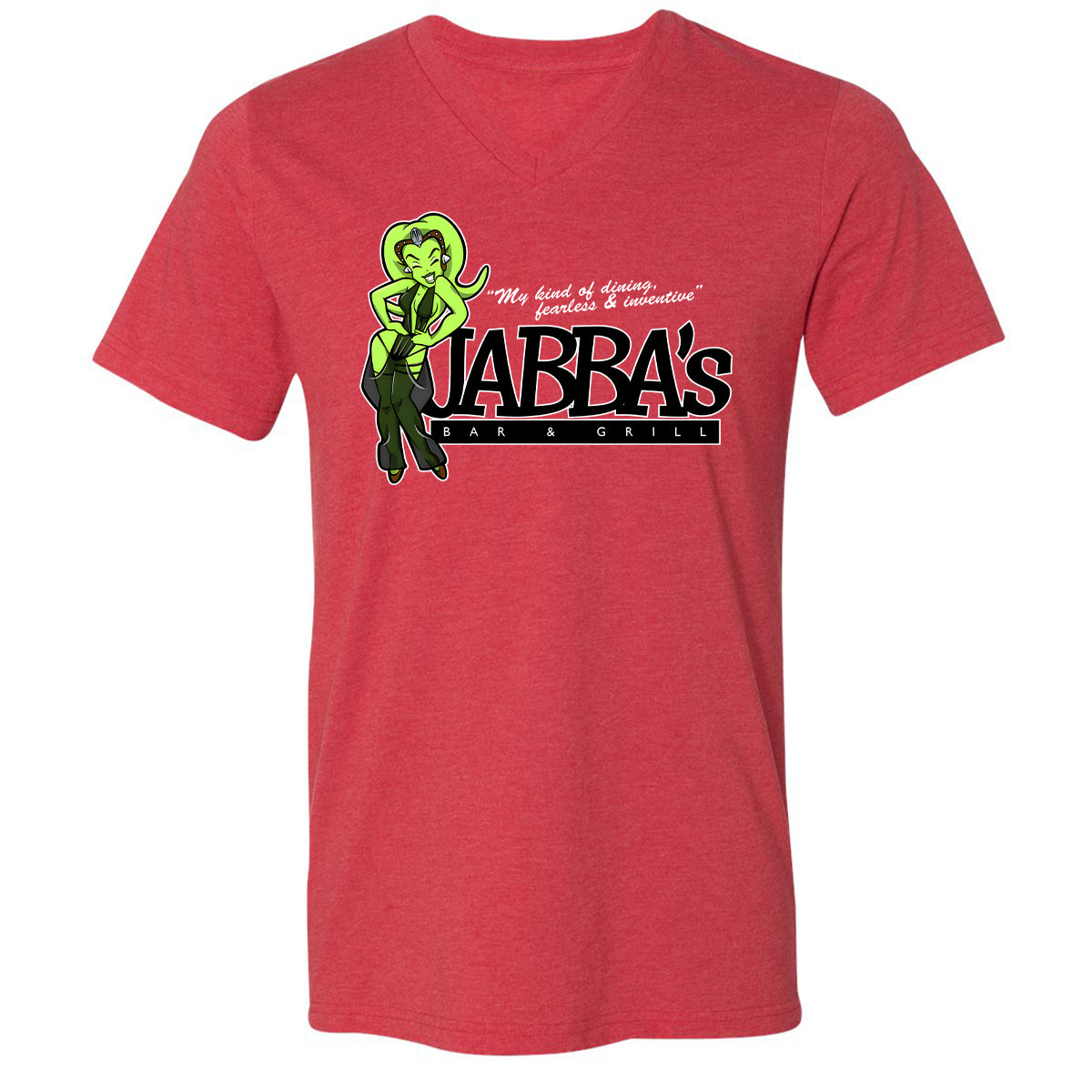 Unisex V-Neck T-Shirt - XS9CRC43 - Heather Red - 16