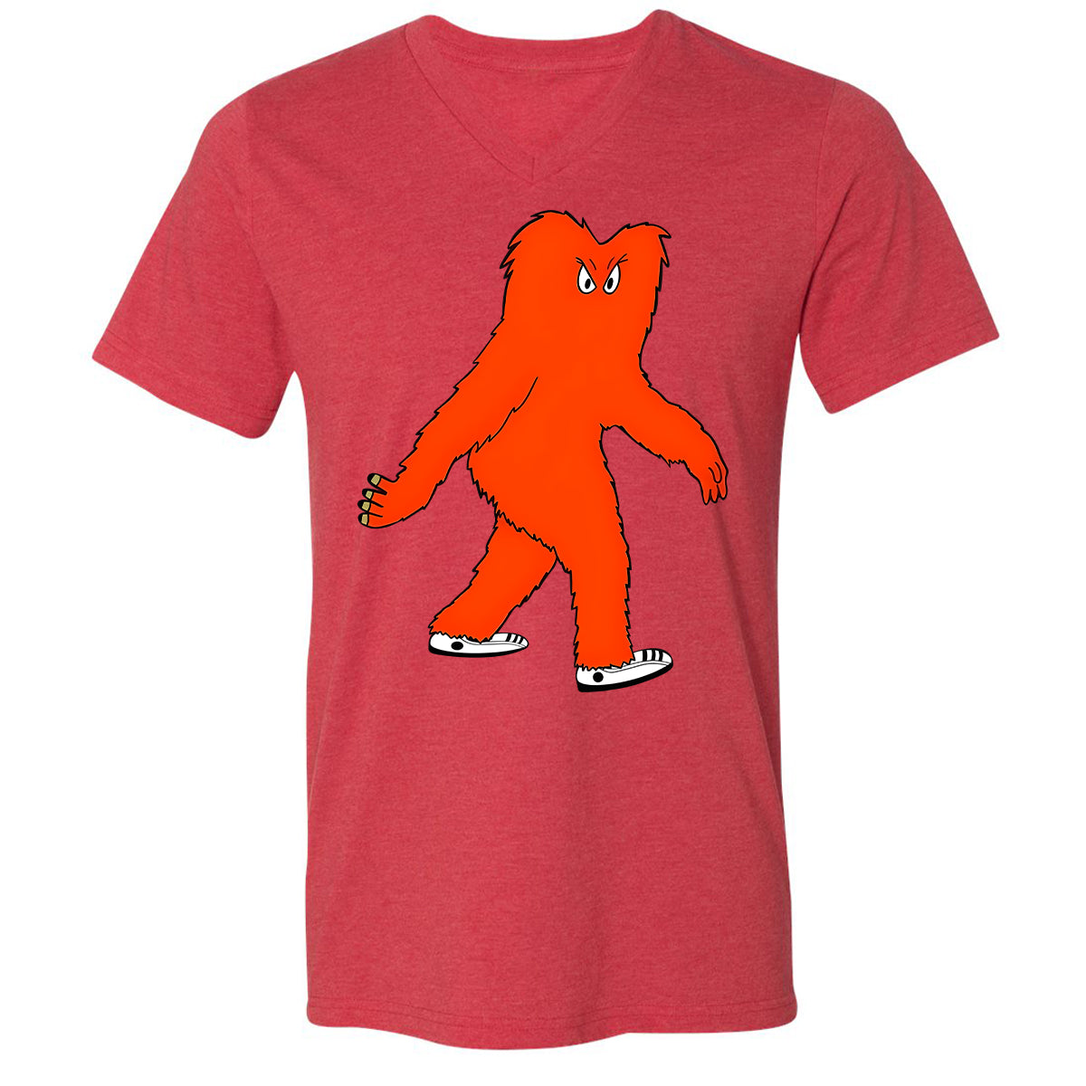 Unisex V-Neck T-Shirt - WXH8PKG7 - Heather Red - 16