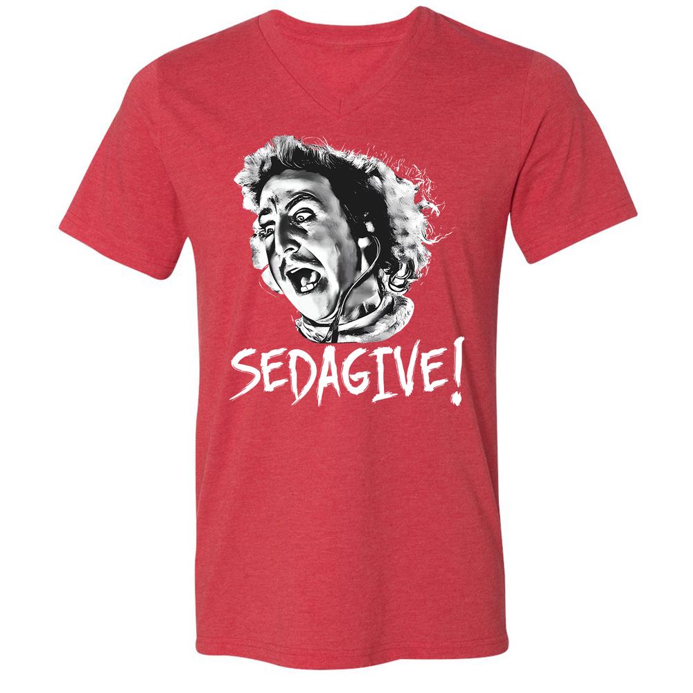 Unisex V-Neck T-Shirt - LF2UNZRP - Heather Red - 16