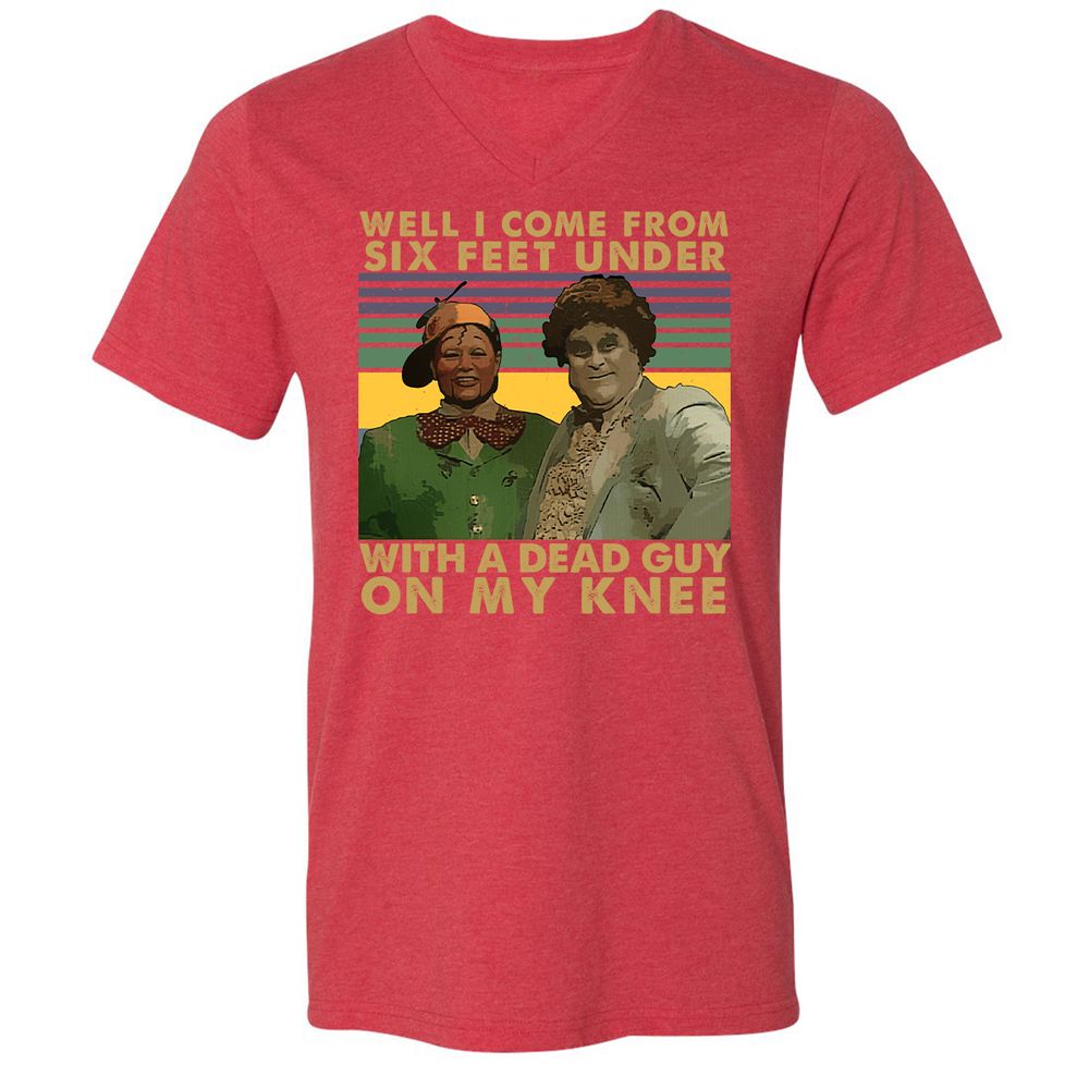Unisex V-Neck T-Shirt - FXTPZU93 - Heather Red - 16