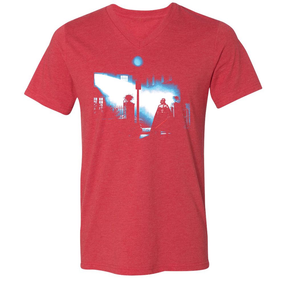 Unisex V-Neck T-Shirt - UUQEGEXK - Heather Red - 16