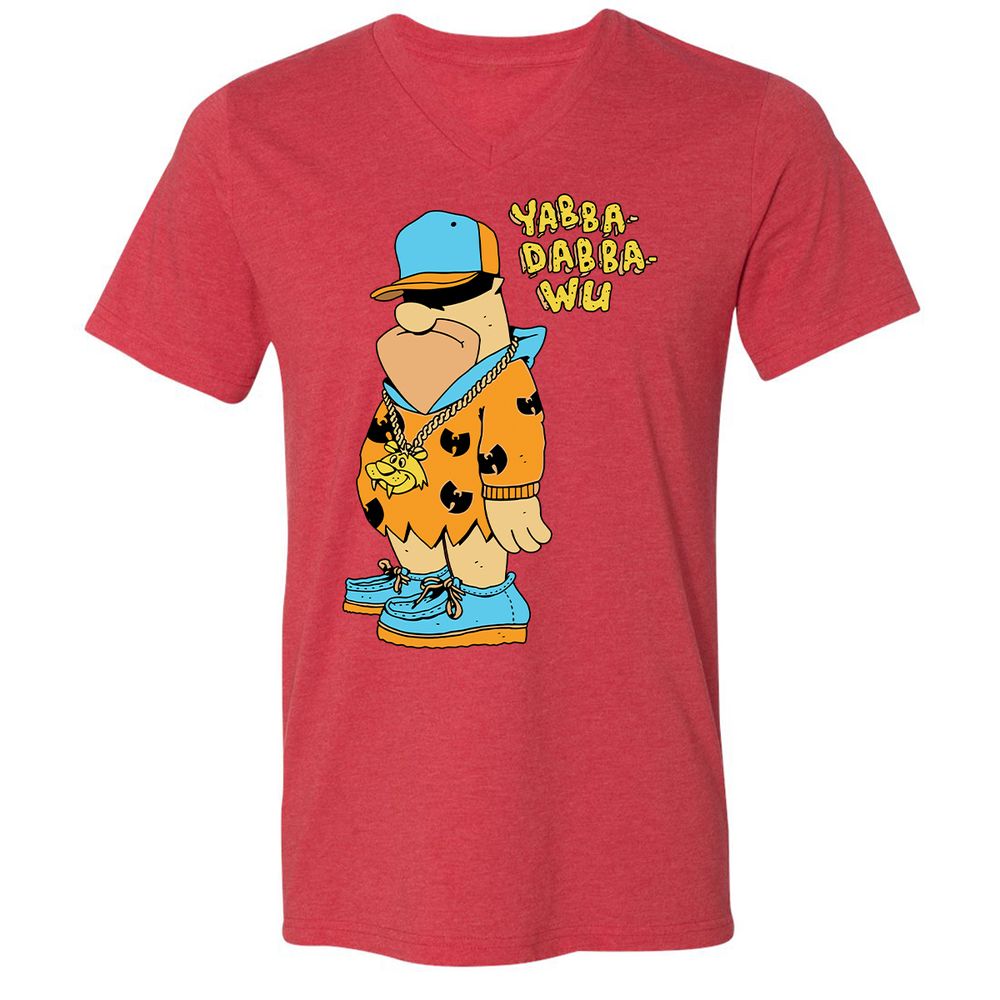 Unisex V-Neck T-Shirt - NDN6N58F - Heather Red - 16