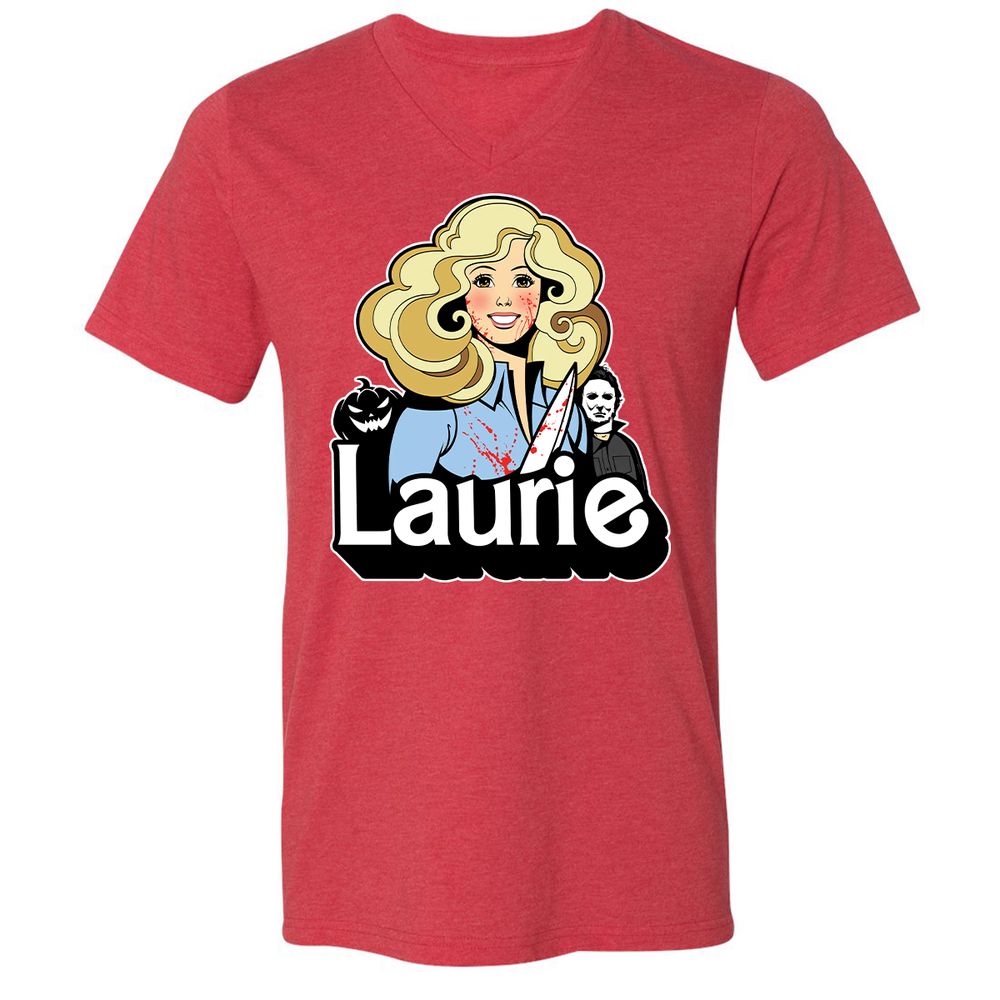 Unisex V-Neck T-Shirt - 766PA43V - Heather Red - 16