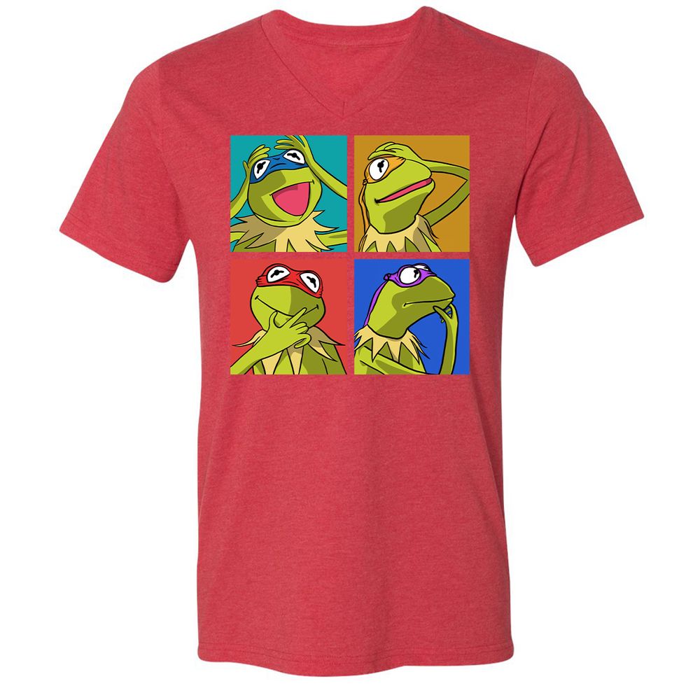 Unisex V-Neck T-Shirt - AVP34FVM - Heather Red - 16
