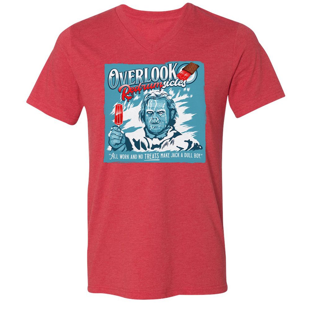 Unisex V-Neck T-Shirt - 9KFB5K98 - Heather Red - 16