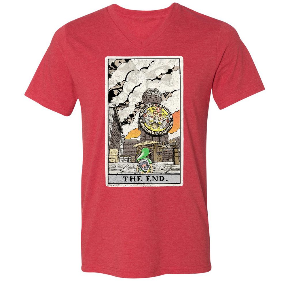 Unisex V-Neck T-Shirt - VERU62MJ - Heather Red - 16