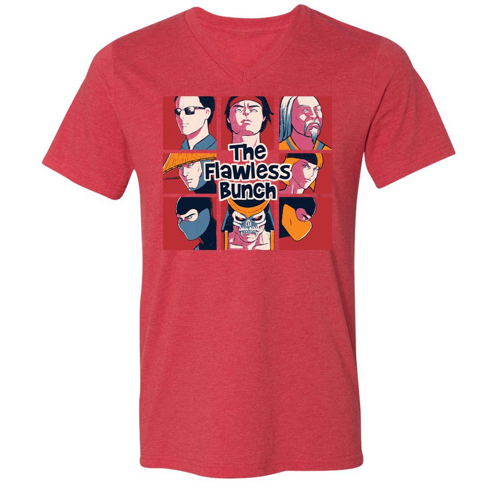 Unisex V-Neck T-Shirt - JENX9XF2 - Heather Red - 16