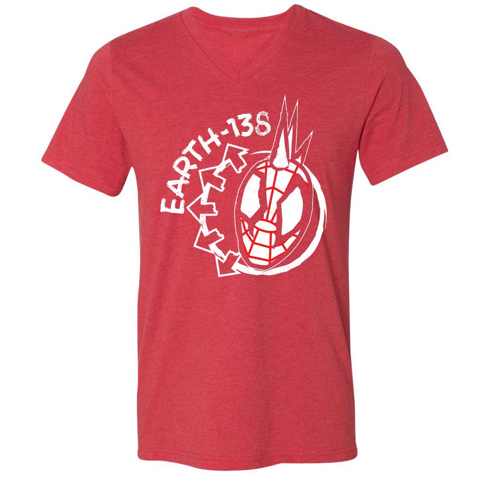 Unisex V-Neck T-Shirt - 52WJGX5Z - Heather Red - 16