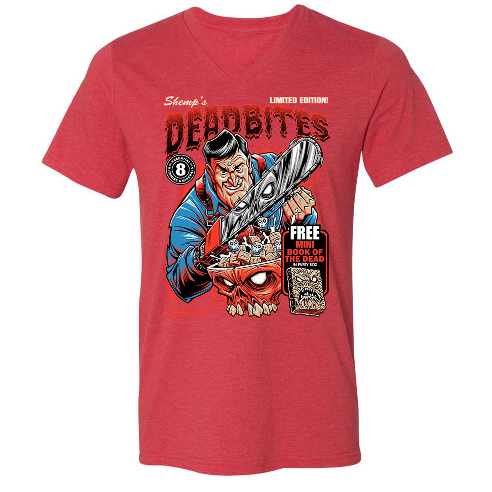 Unisex V-Neck T-Shirt - FWB1YVTZ - Heather Red - 16