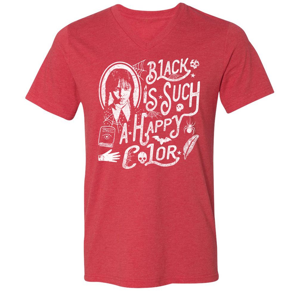 Unisex V-Neck T-Shirt - KCTQV6B5 - Heather Red - 16
