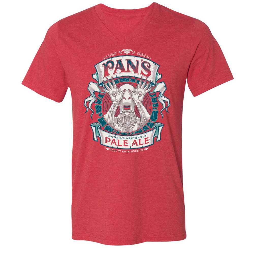 Unisex V-Neck T-Shirt - B3F1QH6T - Heather Red - 16