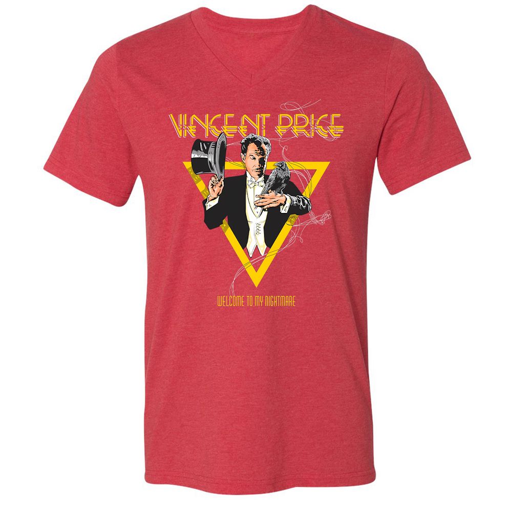 Unisex V-Neck T-Shirt - K8RSXQXG - Heather Red - 16
