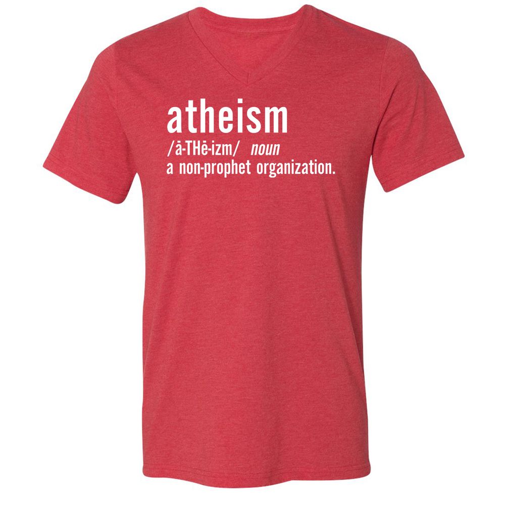 Unisex V-Neck T-Shirt - VLFQDVBP - Heather Red - 16
