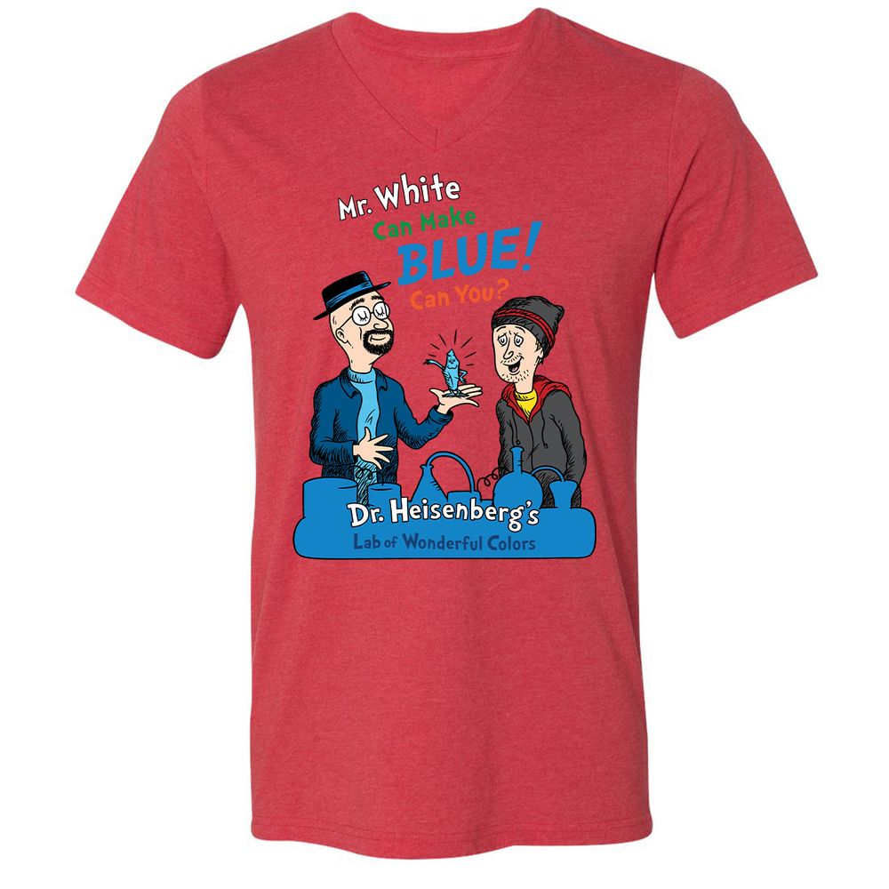 Unisex V-Neck T-Shirt - N69CF1WZ - Heather Red - 16