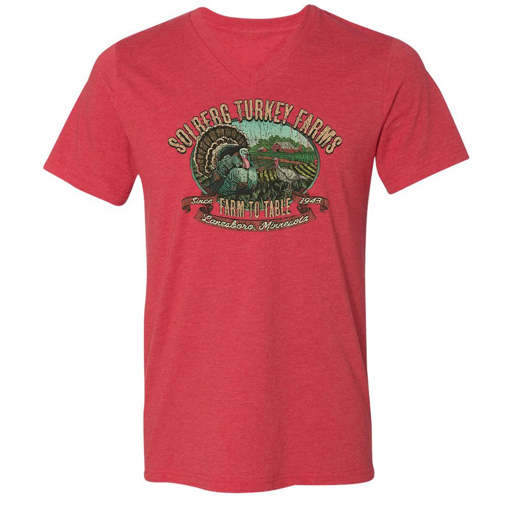 Vintage Turkey Farm Thanksgiving - Heather Red - 16