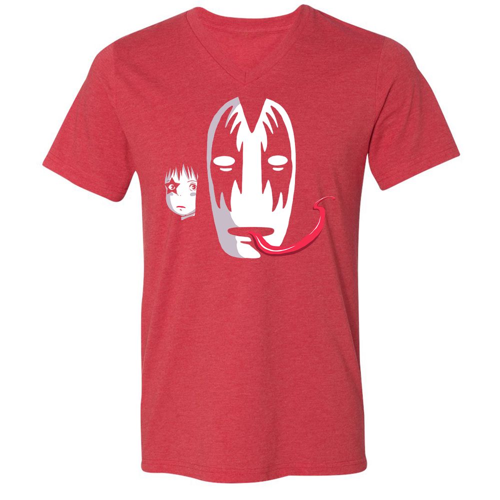 Unisex V-Neck T-Shirt - MSY57BFP - Heather Red - 16