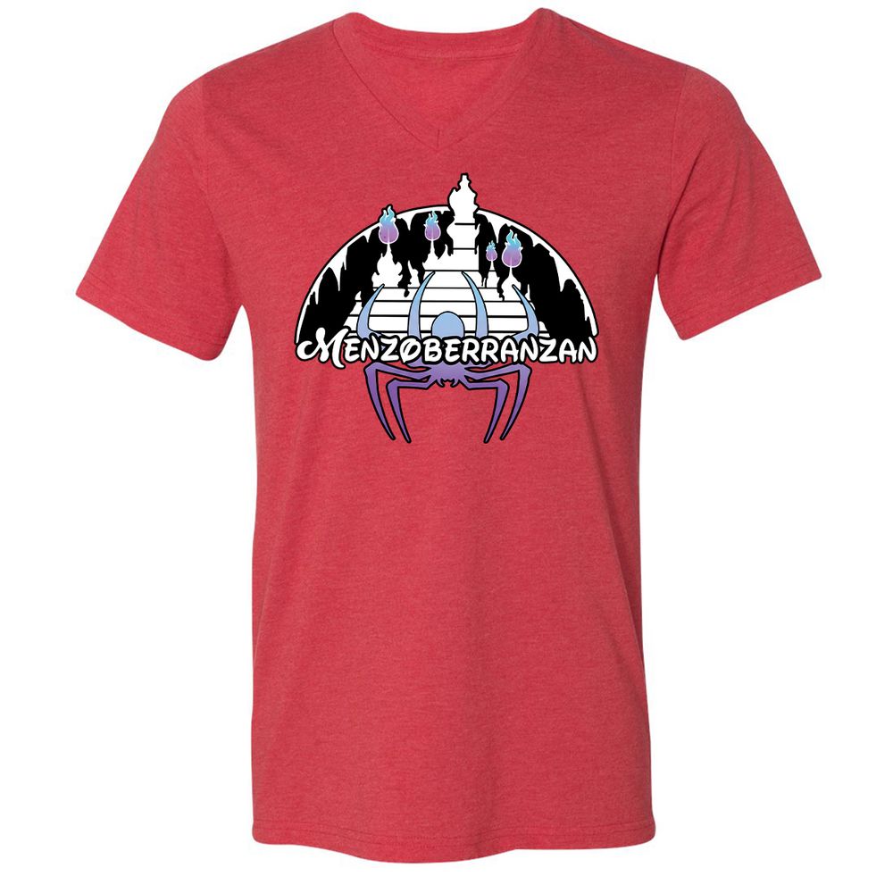 Unisex V-Neck T-Shirt - 61RZZJWE - Heather Red - 16