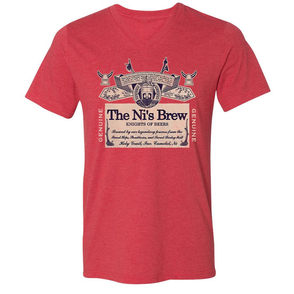 Unisex V-Neck T-Shirt - X33J8AM8 - Heather Red - 16