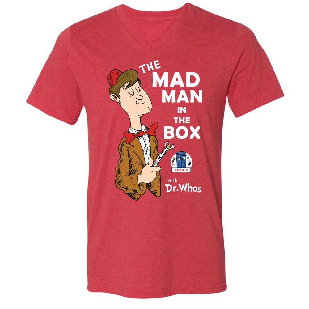 Unisex V-Neck T-Shirt - 2A5X9KD7 - Heather Red - 16