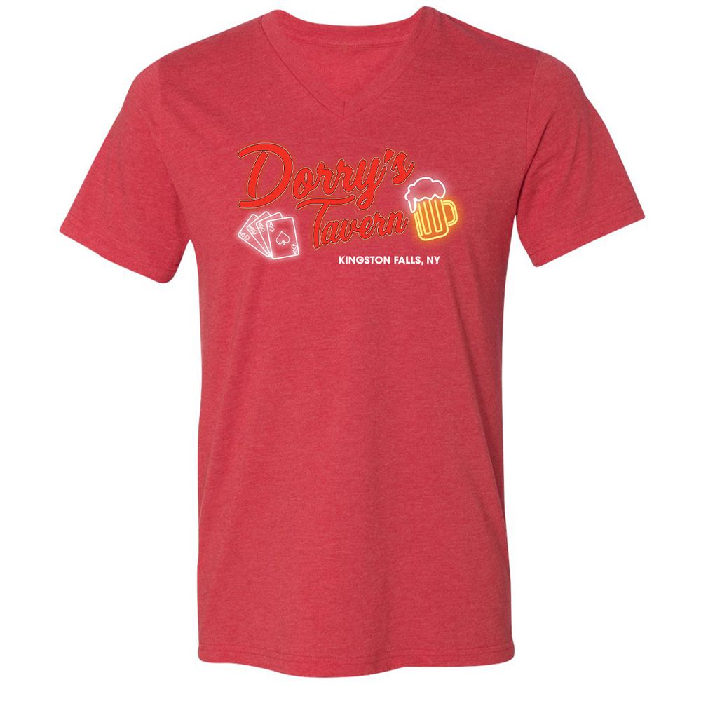 Unisex V-Neck T-Shirt - PC9P1QZC - Heather Red - 16