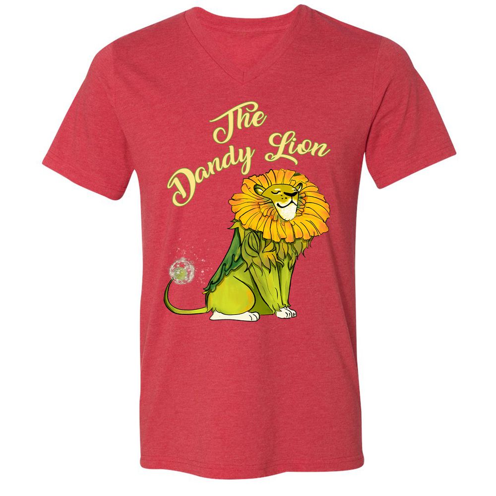 Unisex V-Neck T-Shirt - RH3UG85U - Heather Red - 16