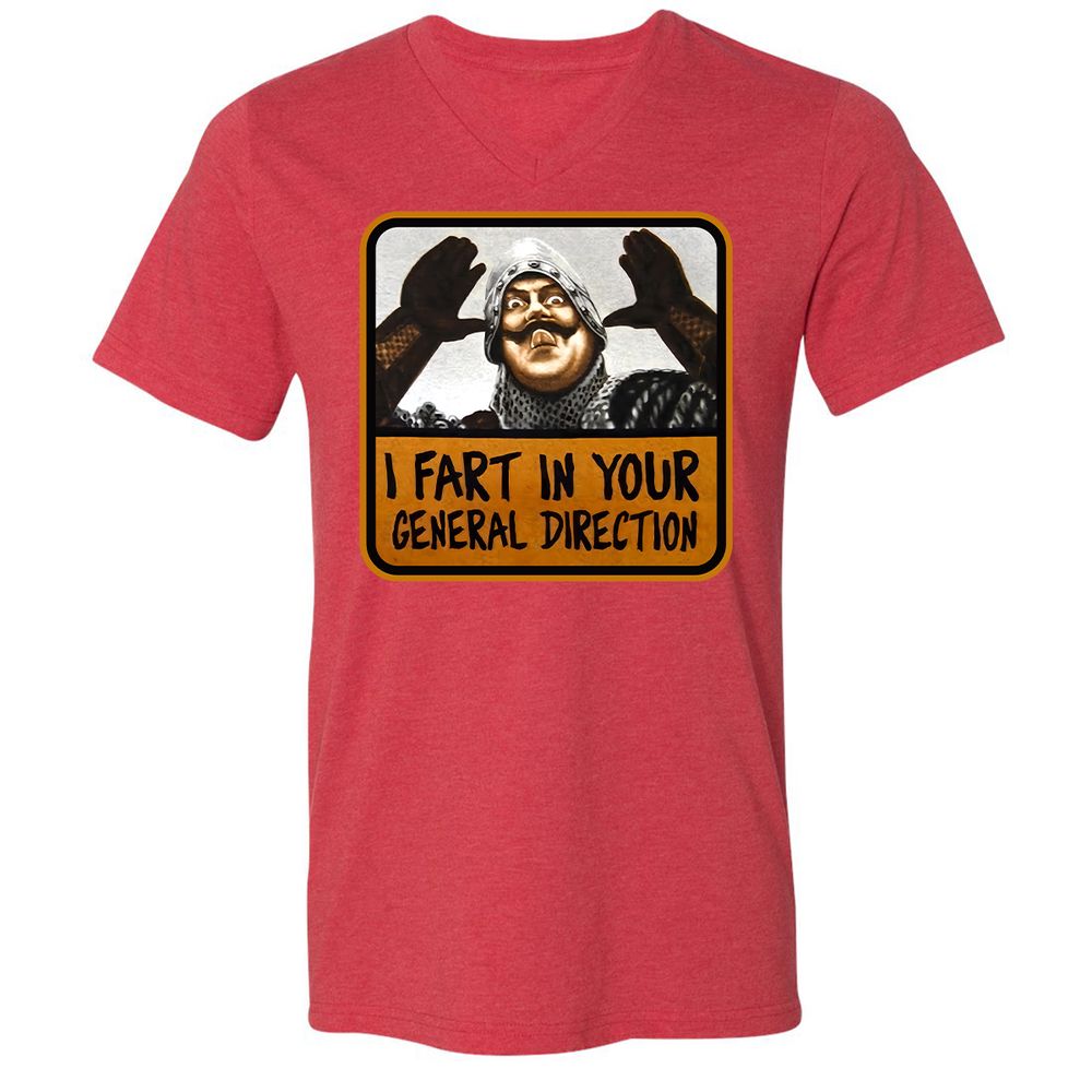 Unisex V-Neck T-Shirt - UAHS9HS9 - Heather Red - 16