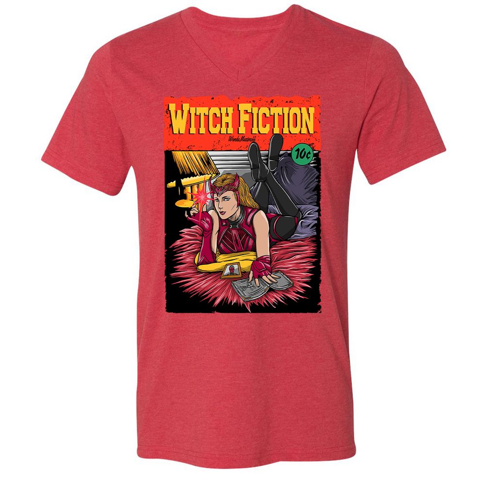 Unisex V-Neck T-Shirt - AELXATWA - Heather Red - 16