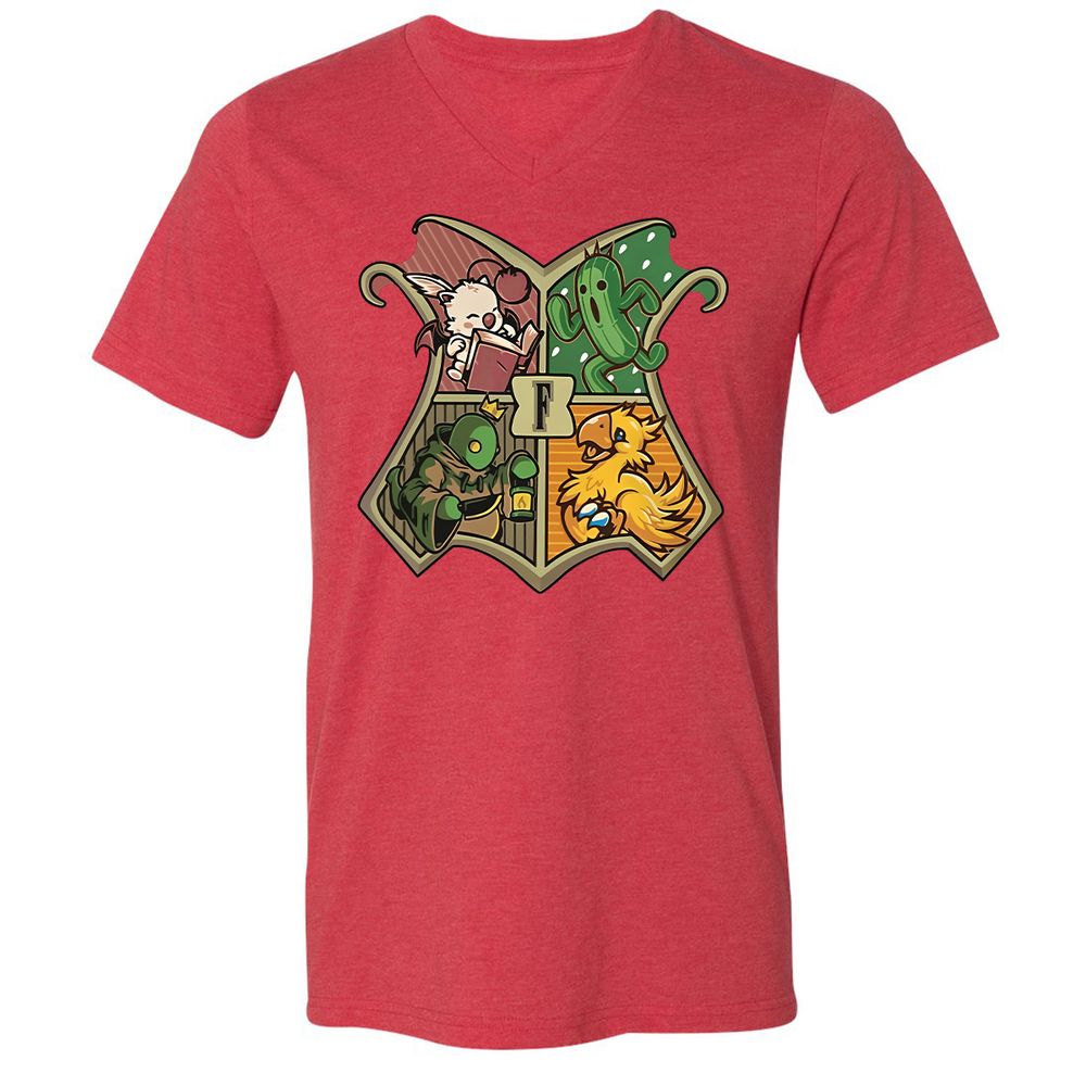 Unisex V-Neck T-Shirt - VK3RTT98 - Heather Red - 16