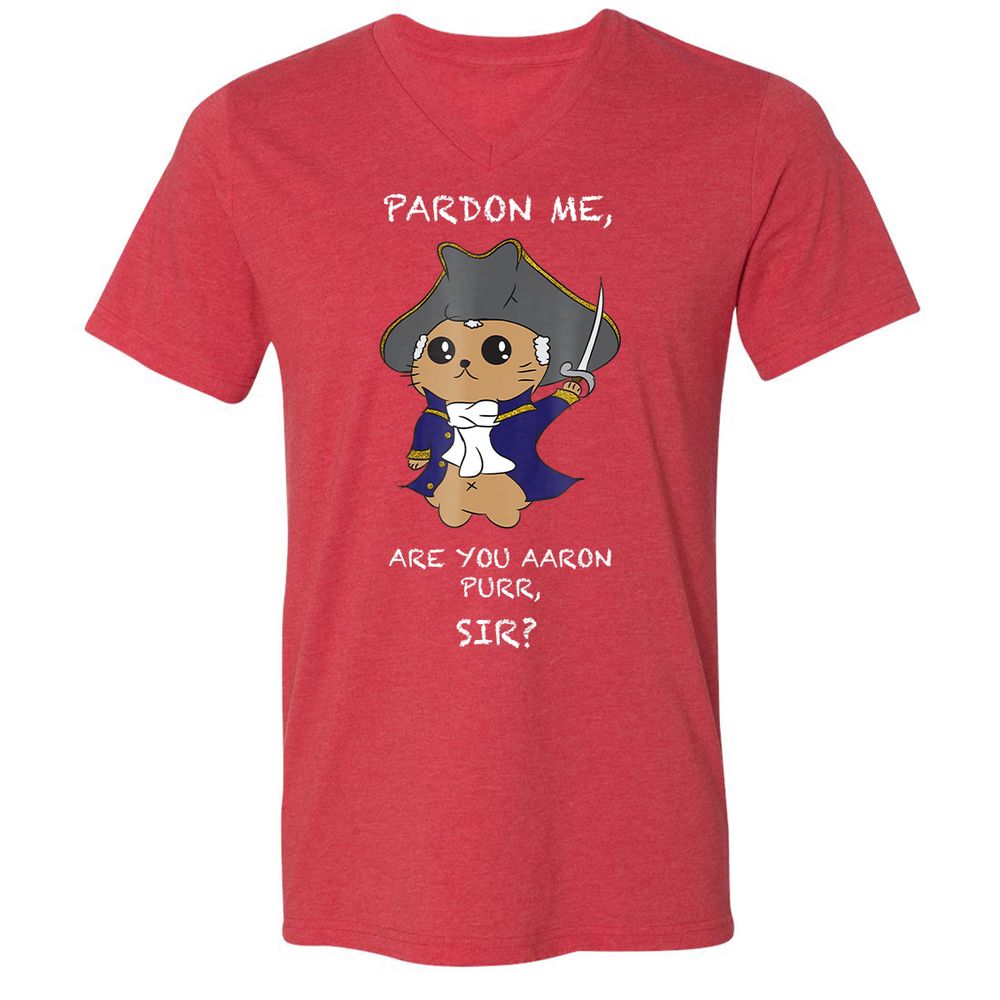 Unisex V-Neck T-Shirt - 1KCKLWAA - Heather Red - 16