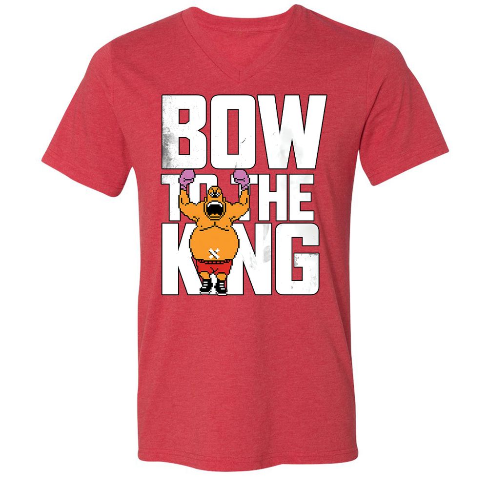 Unisex V-Neck T-Shirt - LE91M4JE - Heather Red - 16