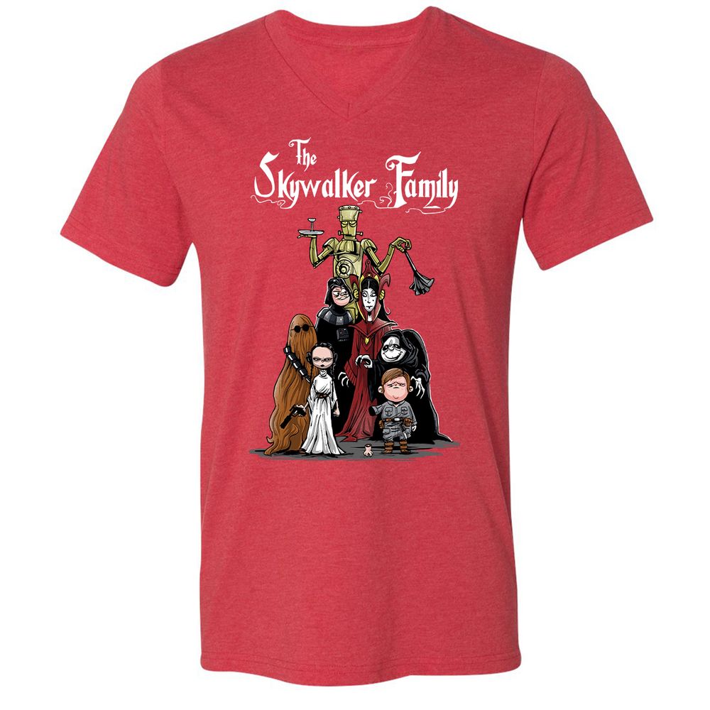 Unisex V-Neck T-Shirt - G32X6R1R - Heather Red - 16
