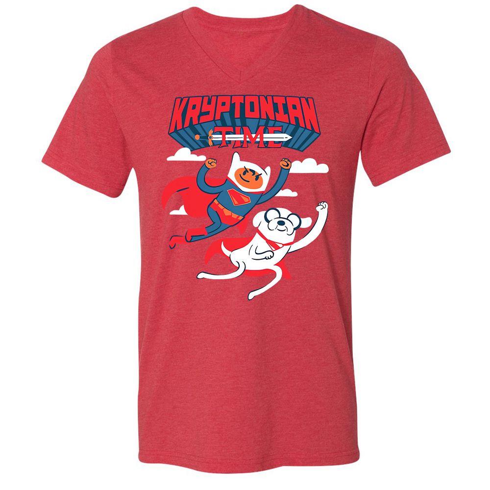 Unisex V-Neck T-Shirt - 4TWS8JW7 - Heather Red - 16