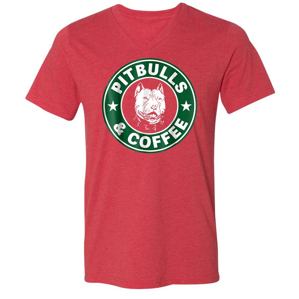 Unisex V-Neck T-Shirt - 1EYWJ7N8 - Heather Red - 16