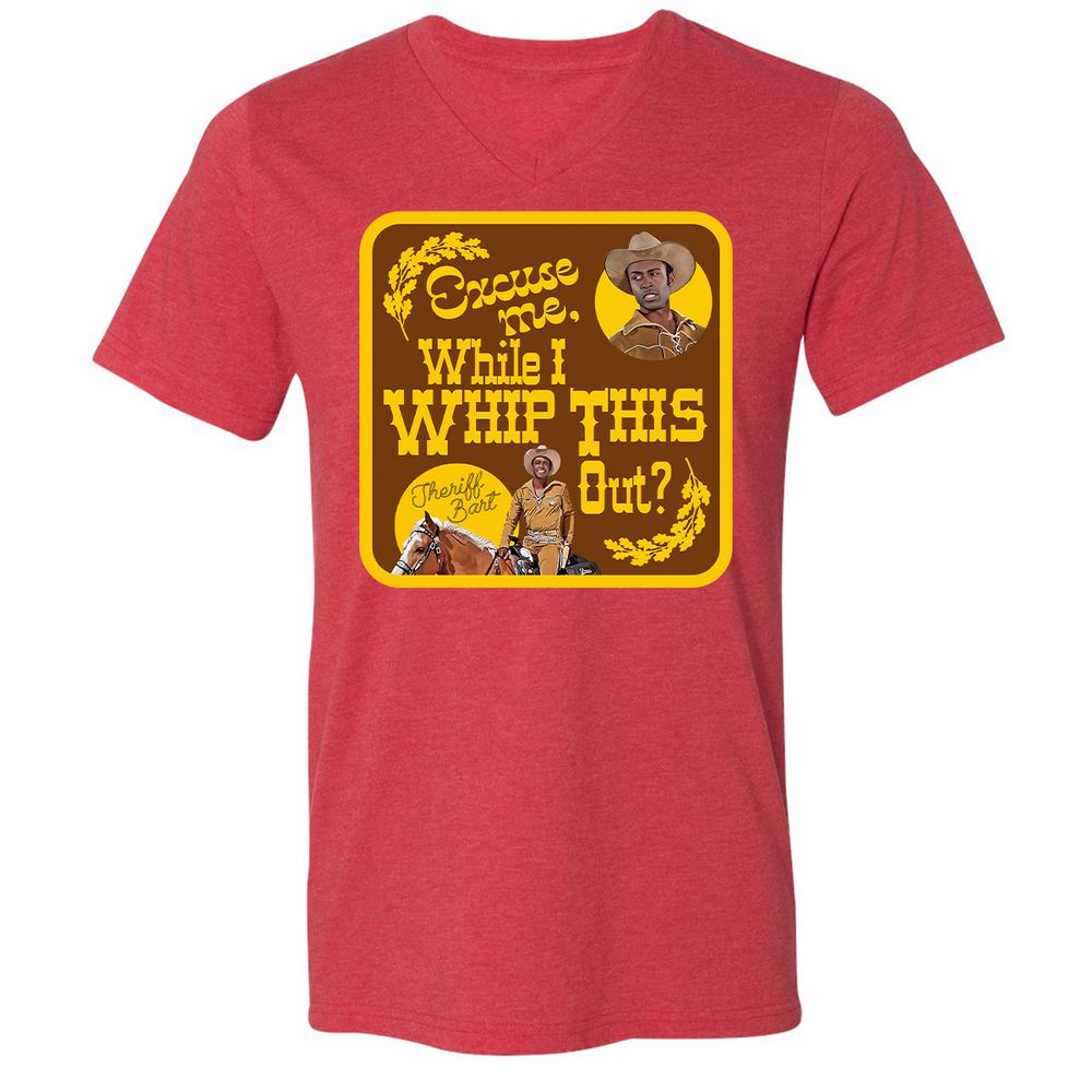 Unisex V-Neck T-Shirt - 3T2ERNYE - Heather Red - 16