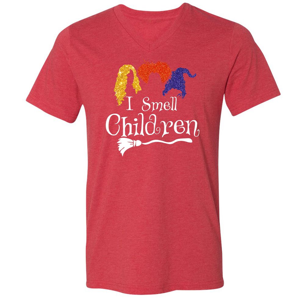 Unisex V-Neck T-Shirt - MFDF78UX - Heather Red - 16