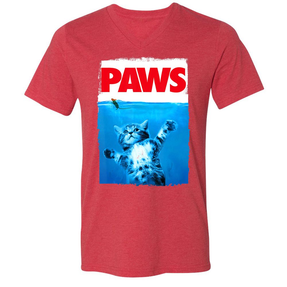 Unisex V-Neck T-Shirt - WRN42W1T - Heather Red - 16