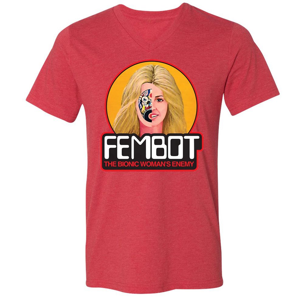 Unisex V-Neck T-Shirt - 1MANXV1W - Heather Red - 16