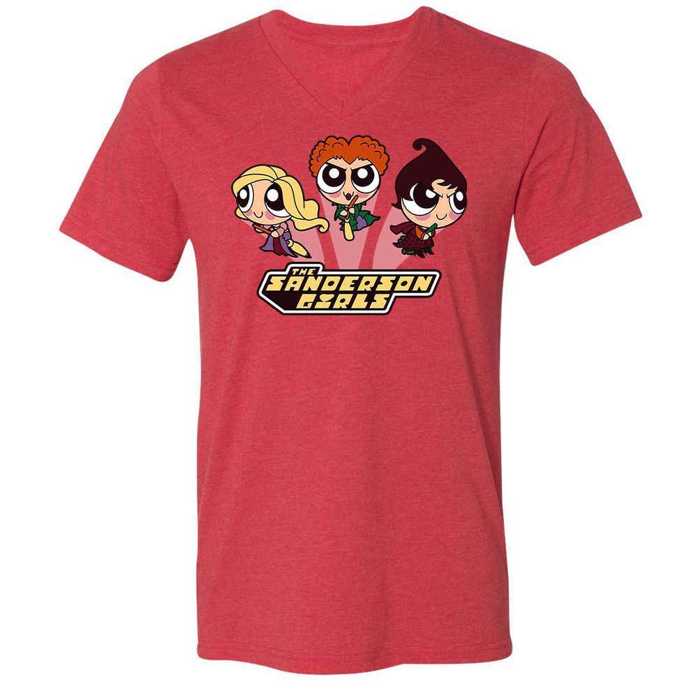 Unisex V-Neck T-Shirt - GZGTFH9X - Heather Red - 16