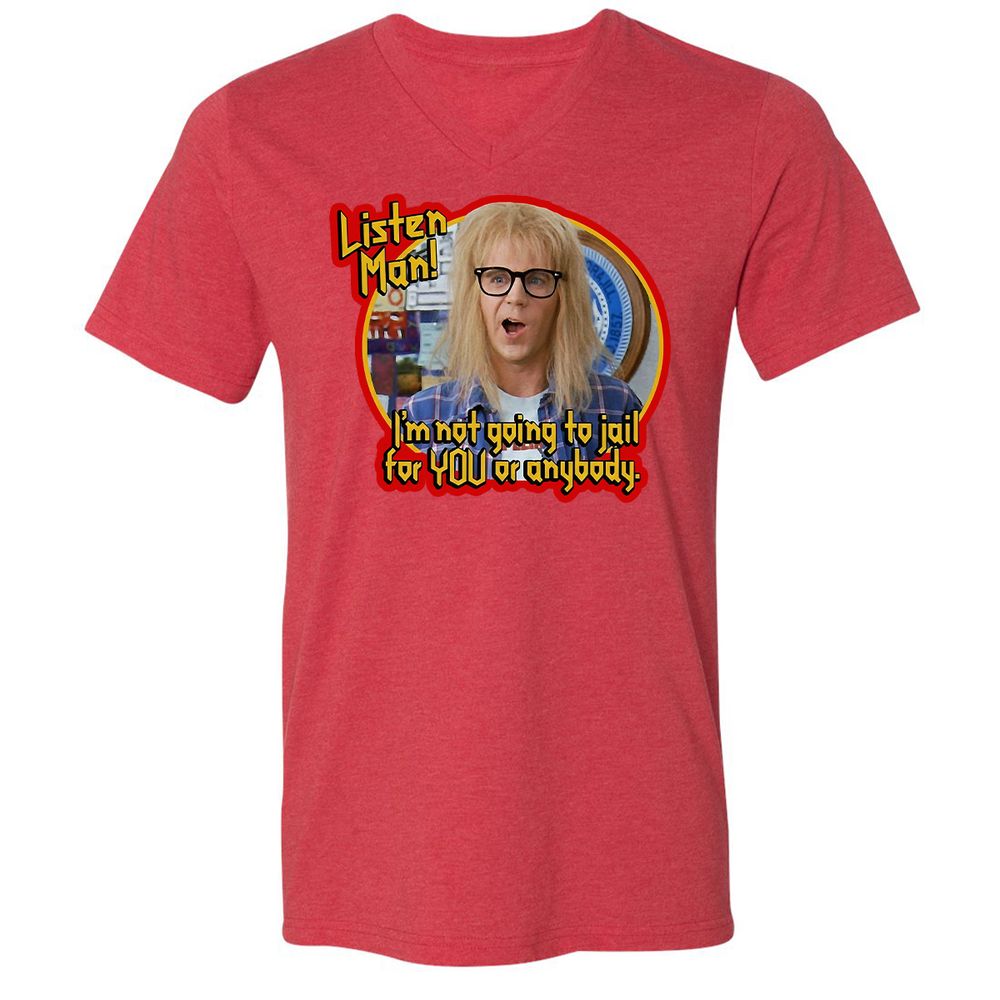 Unisex V-Neck T-Shirt - C4KL83RS - Heather Red - 16
