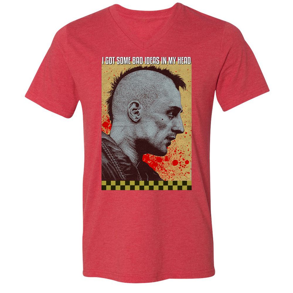 Unisex V-Neck T-Shirt - WHZK5HNE - Heather Red - 16