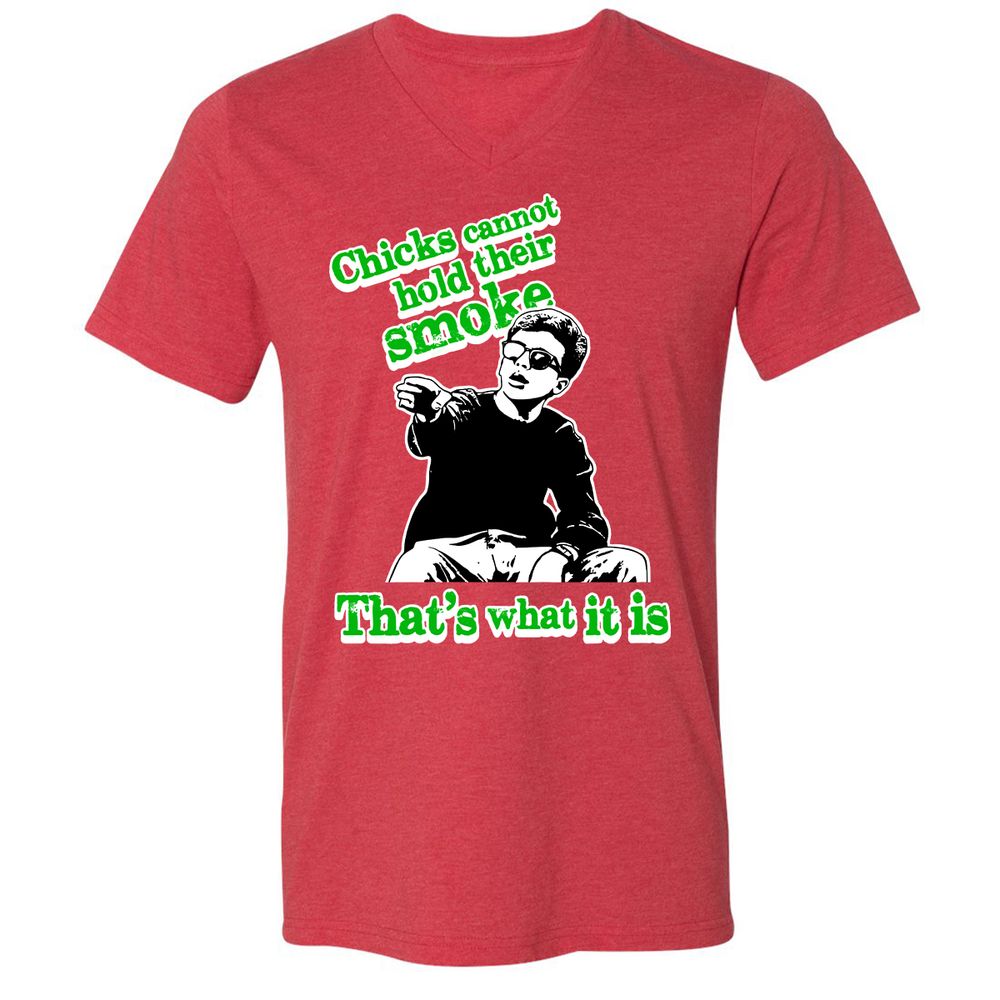 Unisex V-Neck T-Shirt - SVLVXA4P - Heather Red - 16